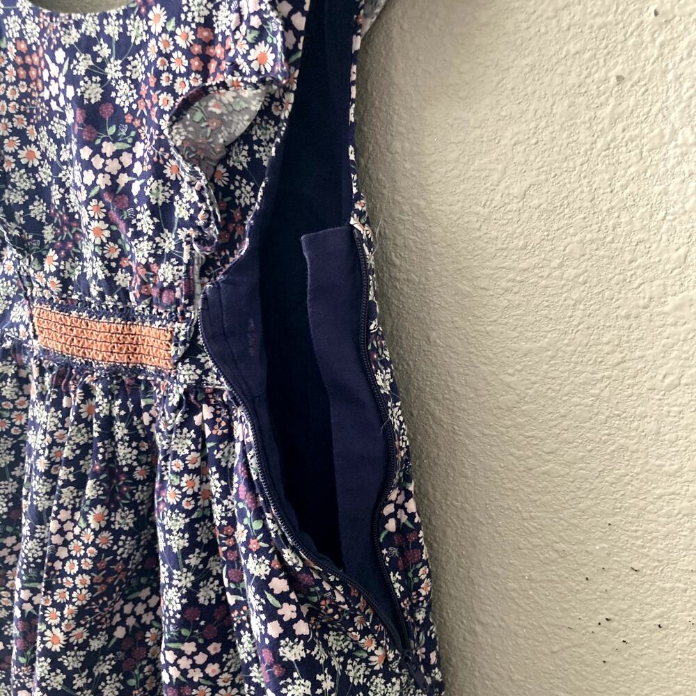 Sergent Major Ruffle Floral Dress - Blue - 4 - Picture 3 of 7